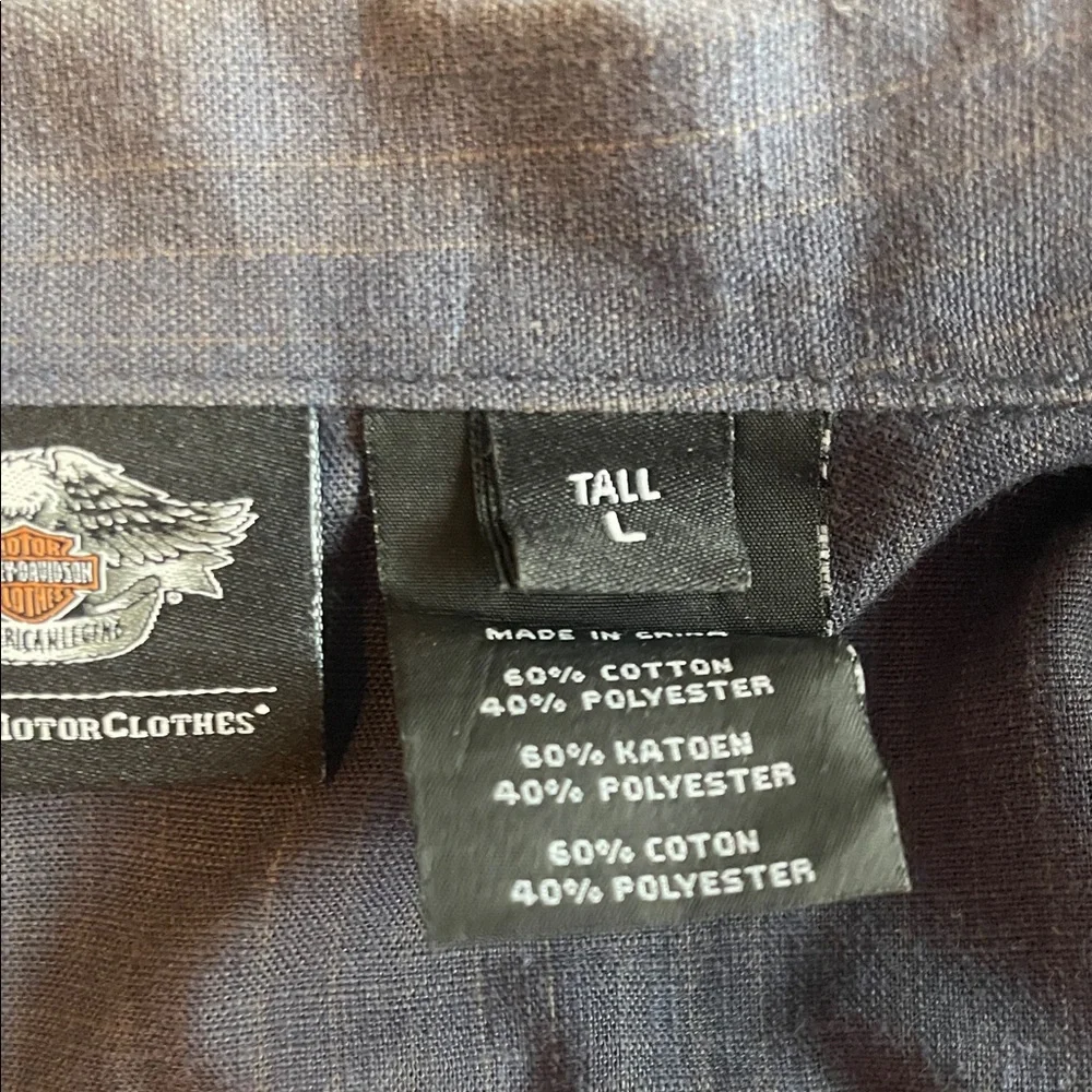 Harley-Davidson Dark Blue Casual Button Down Shirt - Picture 5 of 5